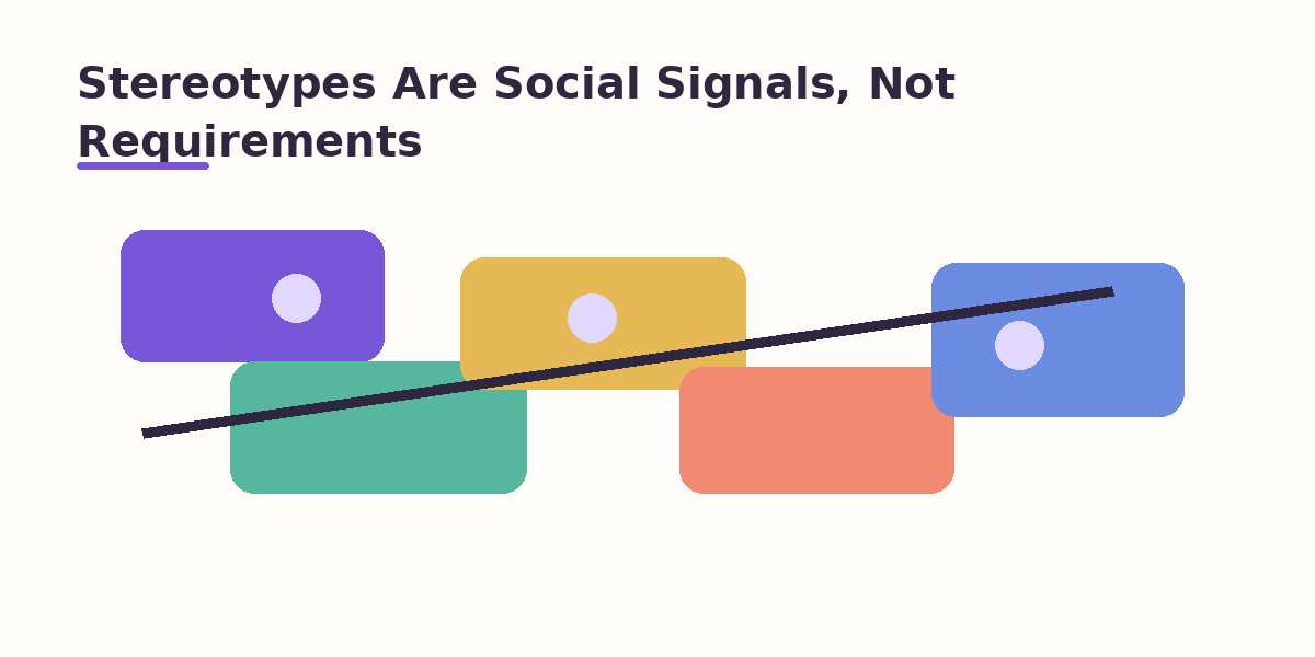 Stereotypes Are Social Signals, Not Requirements