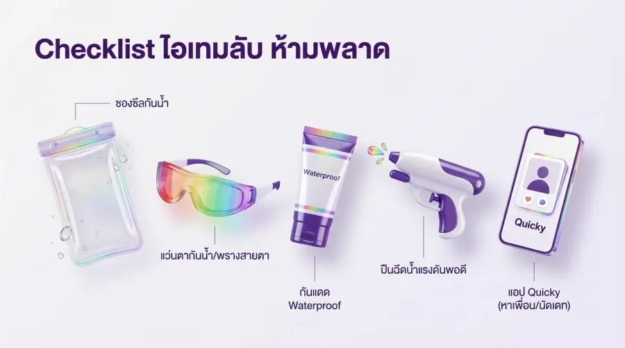 Checklist ไอเทมลับก่อนไปลุยเล่นน้ำสงกรานต์