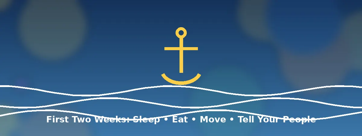 Stabilize First Abstract illustration — stabilizing after a breakup, calm anchor