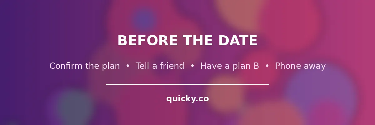 Before the date checklist banner — confirm plan, tell a friend, plan B