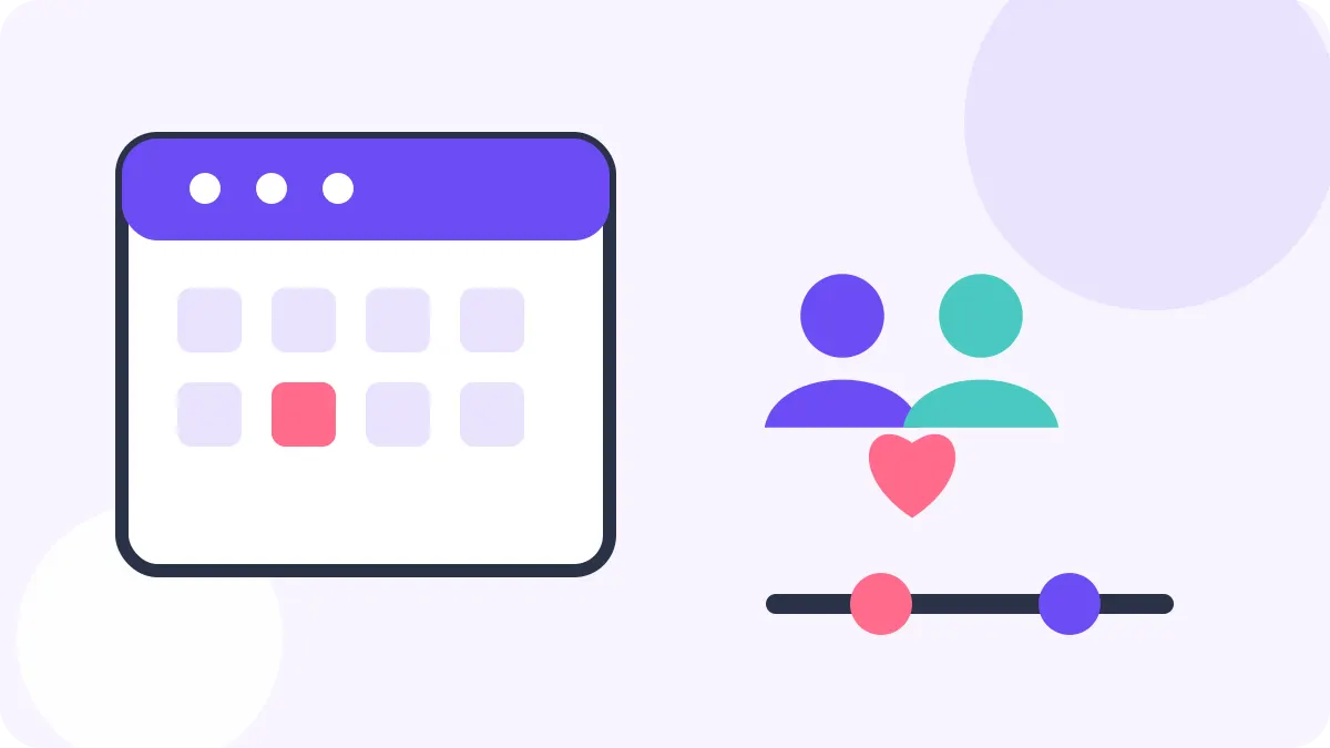 Flat illustration of planning the dating experience before choosing a relationship label
