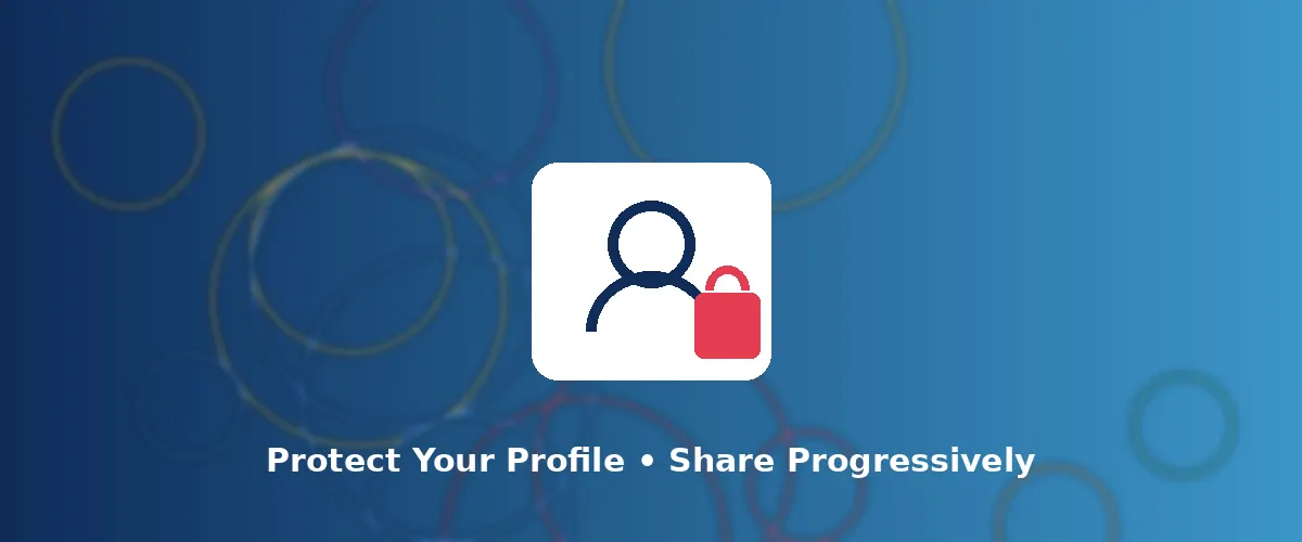 Safe Dating Profile Setup Abstract illustration — protecting your dating profile privacy