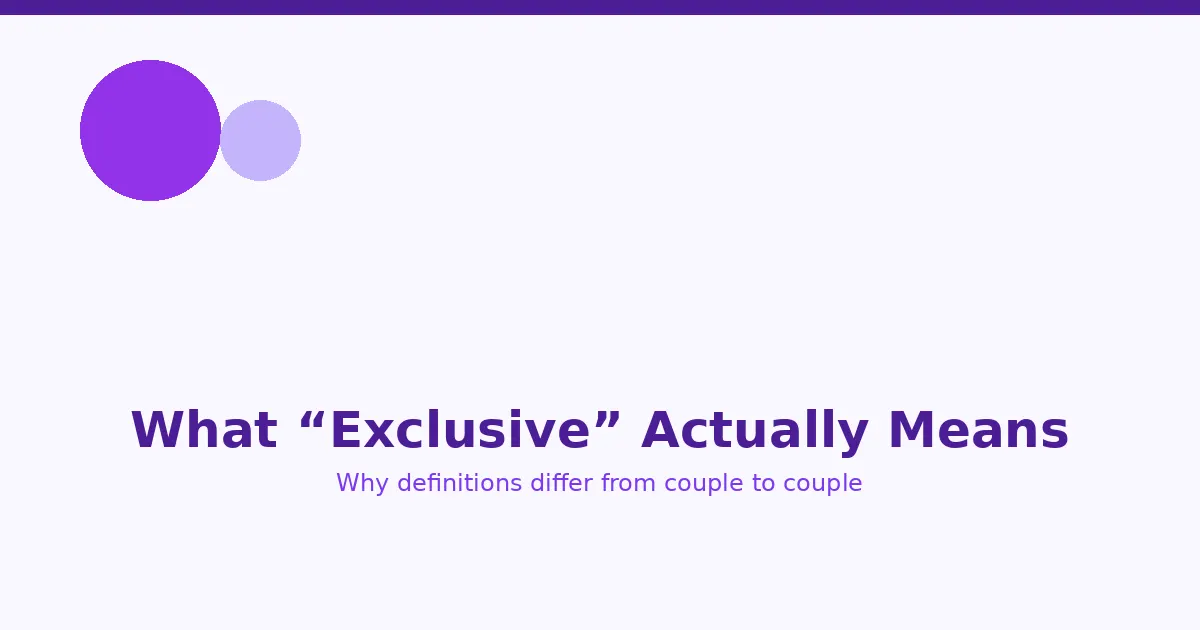 What exclusive means for gay couples - section illustration