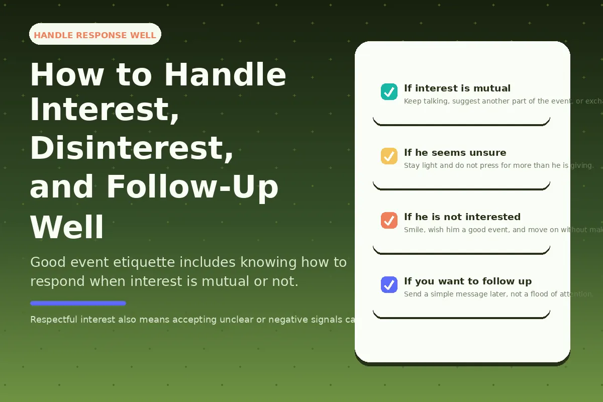 Graphic about handling interest, disinterest, and follow-up well.