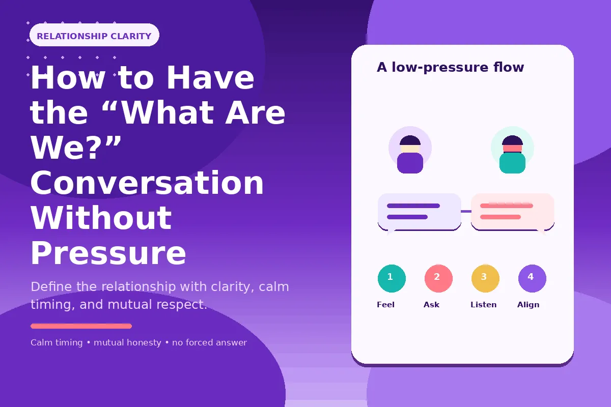 How to Have the “What Are We?” Conversation Without Pressure