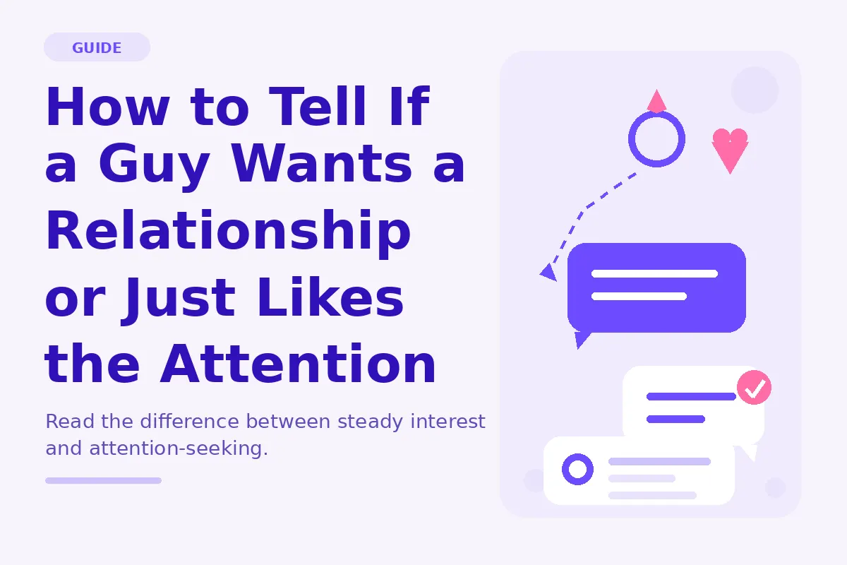 How to Tell If a Guy Wants a Relationship or Just Likes the Attention