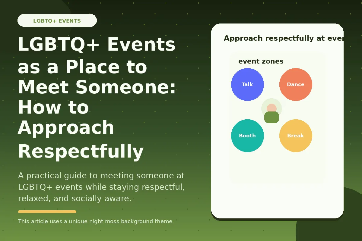 LGBTQ+ Events as a Place to Meet Someone: How to Approach Respectfully
