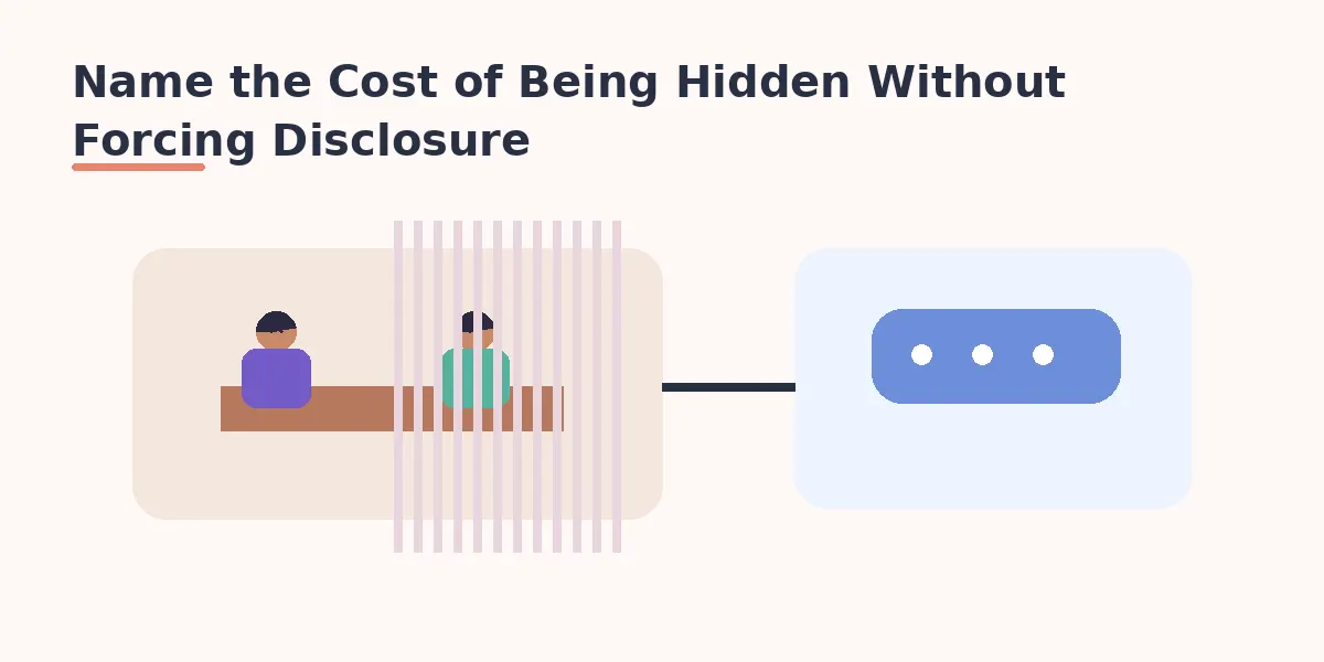 Name the Cost of Being Hidden Without Forcing Disclosure