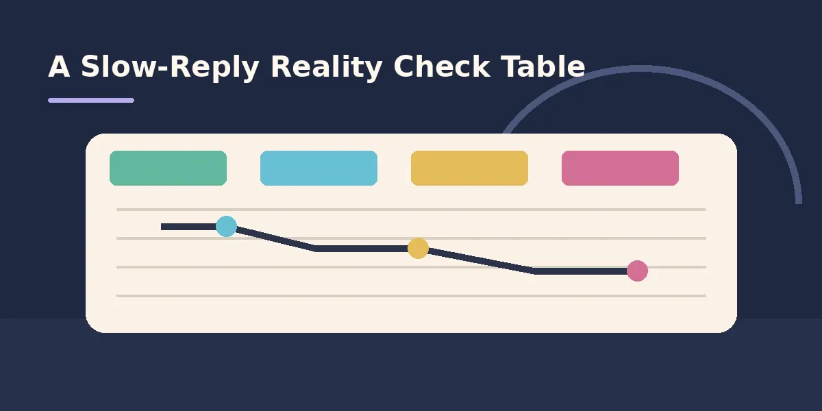 A Slow-Reply Reality Check Table