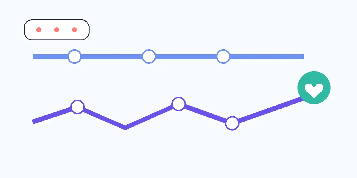 Abstract vector illustration of direct and indirect communication routes converging in a cross-cultural relationship.