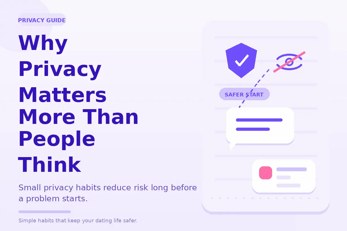 Simple purple graphic about why privacy matters more than people think.