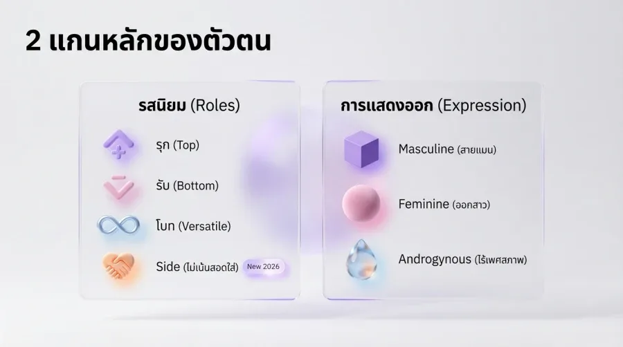 การแบ่ง ประเภทของเกย์ ตามรสนิยมและบทบาท