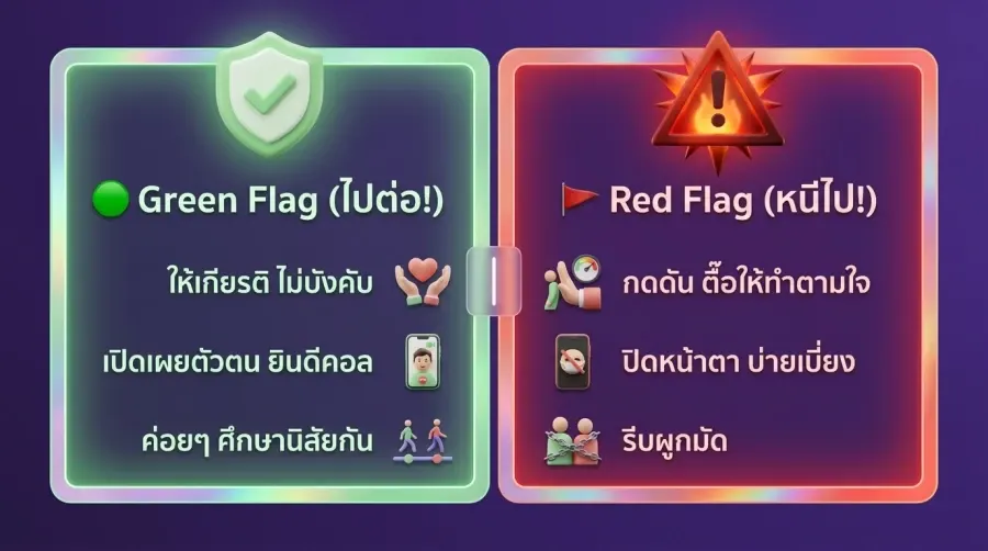 Como diferenciar Green Flags e Red Flags em relacionamentos gays