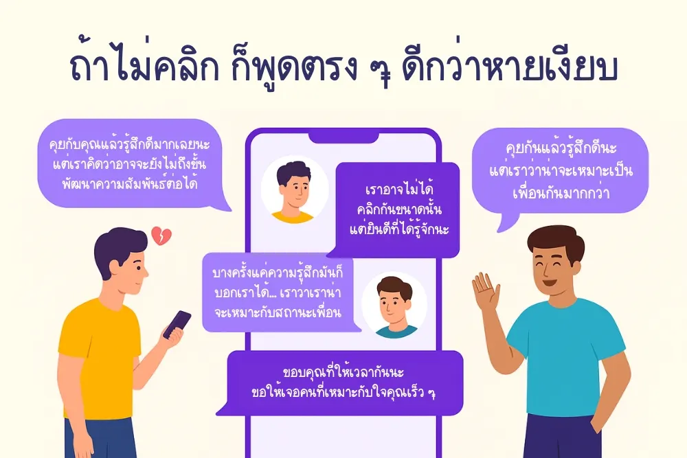 ถ้าไม่คลิก ก็พูดตรง ๆ ดีกว่าหายเงียบ ในโลกของแอปเดทเกย์