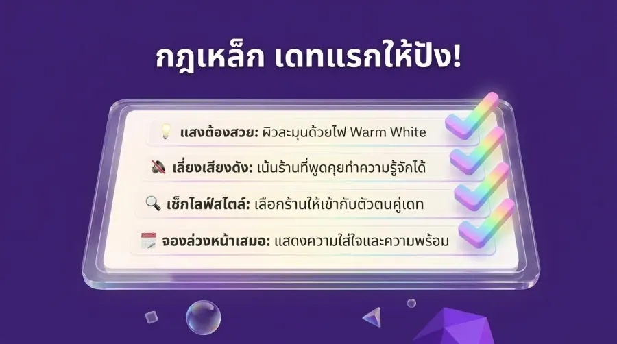 ทริคการเลือกร้าน นัดเดทเกย์