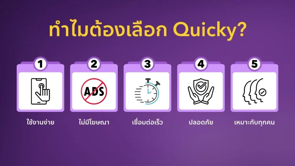 ทำไมต้องเลือก Quicky?