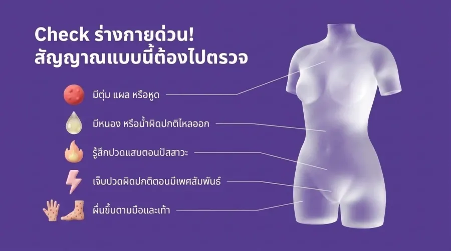 สัญญาณเตือนที่บอกว่า สุขภาพทางเพศ เริ่มมีปัญหา