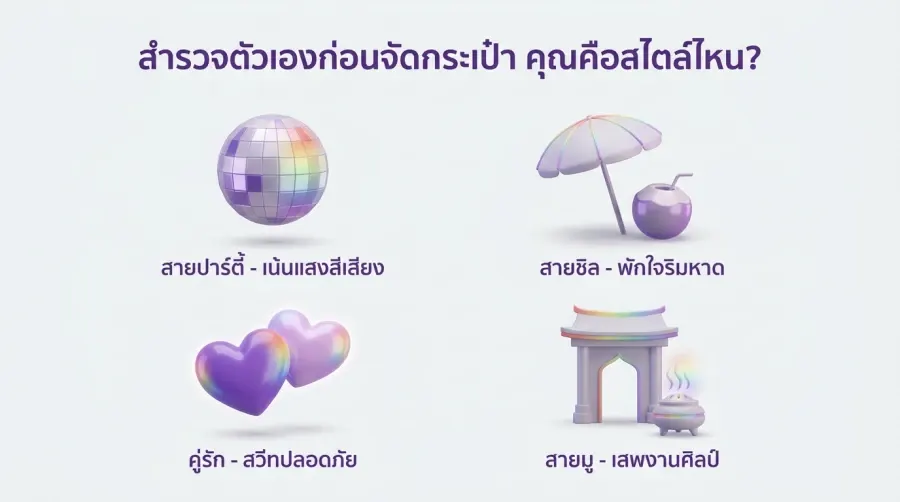 สำรวจตัวเองก่อนจัดกระเป๋า