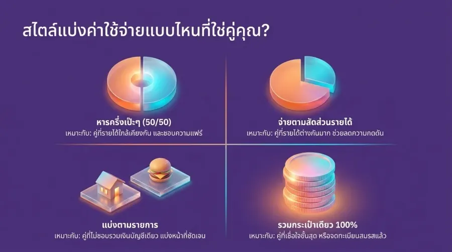 สไตล์การแบ่งค่าใช้จ่ายแบบไหนที่ใช่คู่คุณ