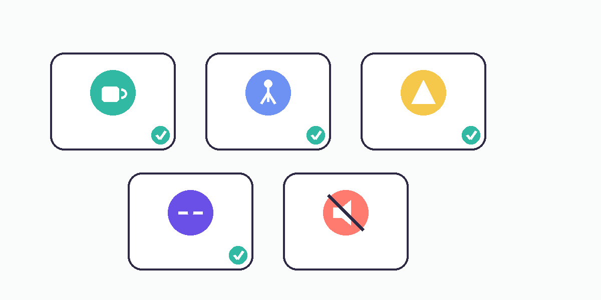 Abstract vector illustration of several low-pressure first-date formats for a shy dater.