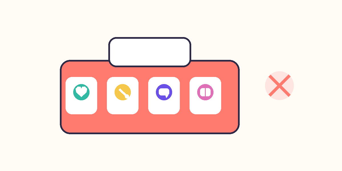 Abstract vector illustration of a repair kit representing the elements of a complete apology.
