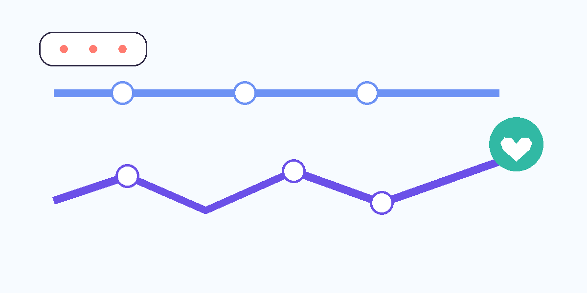 Abstract vector illustration of direct and indirect communication routes converging in a cross-cultural relationship.